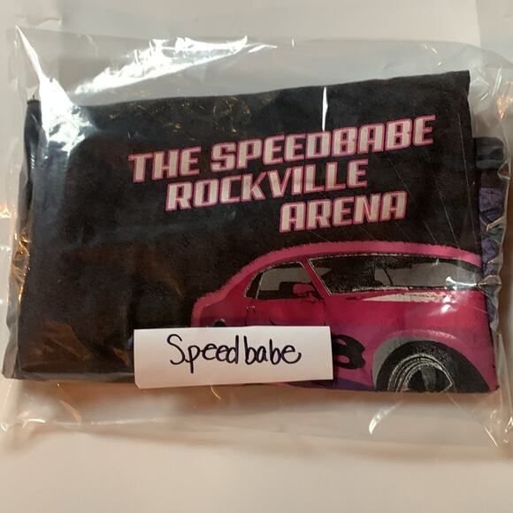 Adika Black Cropped Speedbabe Rockville T-Shirt with Pink Car - Picture 9 of 10